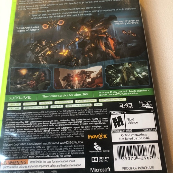 Halo 4 Microsoft Xbox 360 X360 Game - Picture 6 of 12